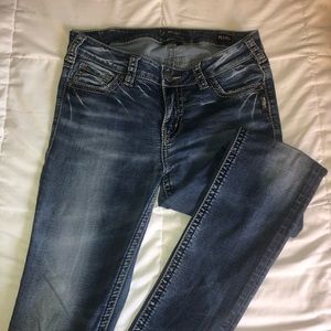 Silver Skinny Jeans